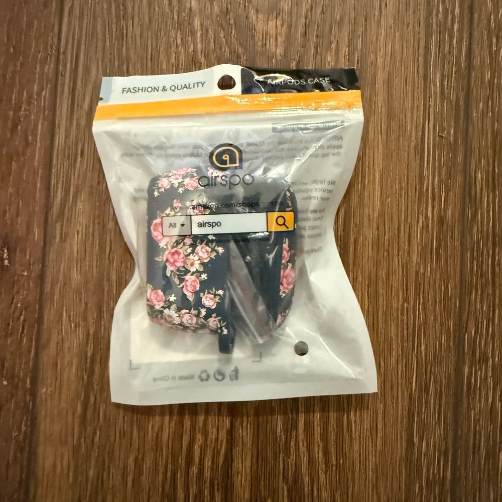 Floral AirPods Case - Navy Blue